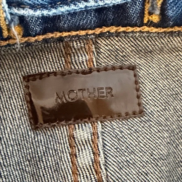 MOTHER Straight-Leg High-Rise Jeans in Dark Blue Fade - Picture 3 of 6